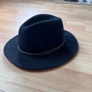 Iconic mint condition Christy of London Black Fedora with Brown leather Band